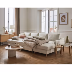 Best Mobilier Will Canapé d'angle 7 siège(s) Beige