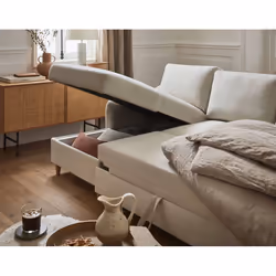 Best Mobilier Will Canapé d'angle 7 siège(s) Beige