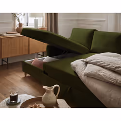 Best Mobilier Will Canapé d'angle 7 siège(s) Vert, Olive