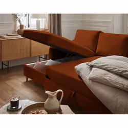Best Mobilier Will Canapé d'angle 7 siège(s) Couleur rouille