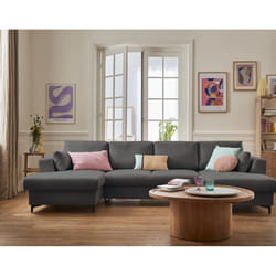 Best Mobilier Tala Canapé d'angle 7 siège(s) Gris