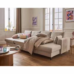 Best Mobilier Tala Canapé d'angle 7 siège(s) Beige