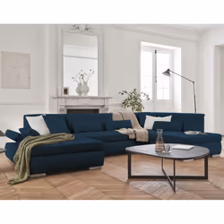 Best Mobilier Vermont, Bleu, Tissu, Bois, Plastique, 3350 mm, 1970 mm