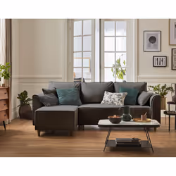 Best Mobilier Saphir, Gris, Tissu, Bois, Bois, 2290 mm, 1390 mm