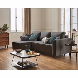 Best Mobilier Saphir Canapé d'angle 4 siège(s) Gris