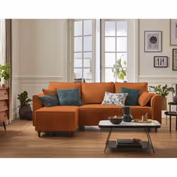 Best Mobilier Saphir, Couleur rouille, Tissu, Bois, Bois, 2290 mm, 1390 mm
