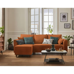 Best Mobilier Saphir Canapé d'angle 4 siège(s) Couleur rouille