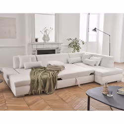Best Mobilier Vermont Canapé d'angle 7 siège(s) Beige