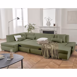 Best Mobilier Vermont Canapé d'angle 7 siège(s) Vert