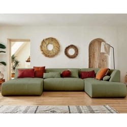 Best Mobilier Onyx Canapé d'angle 7 siège(s) Vert