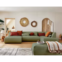 Best Mobilier Onyx Canapé d'angle 7 siège(s) Vert