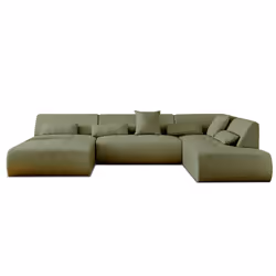 Best Mobilier Onyx Canapé d'angle 7 siège(s) Vert - Vue supplémentaire 6