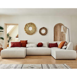 Best Mobilier Onyx Canapé d'angle 7 siège(s) Beige