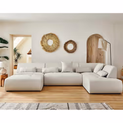 Best Mobilier Onyx Canapé d'angle 7 siège(s) Beige - Vue supplémentaire 5