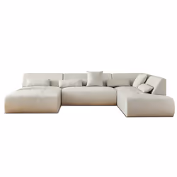 Best Mobilier Onyx Canapé d'angle 7 siège(s) Beige - Vue supplémentaire 6
