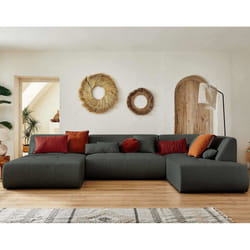 Best Mobilier Onyx Canapé d'angle 7 siège(s) Gris