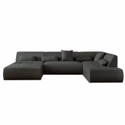 Best Mobilier Onyx Canapé d'angle 7 siège(s) Gris - Vue supplémentaire 6