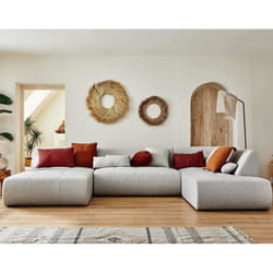 Best Mobilier Onyx Canapé d'angle 7 siège(s) Gris