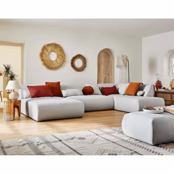Best Mobilier Onyx Canapé d'angle 7 siège(s) Gris