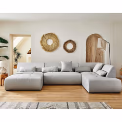 Best Mobilier Onyx Canapé d'angle 7 siège(s) Gris - Vue supplémentaire 5