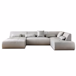 Best Mobilier Onyx Canapé d'angle 7 siège(s) Gris - Vue supplémentaire 6