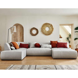 Best Mobilier Onyx Canapé d'angle 7 siège(s) Gris
