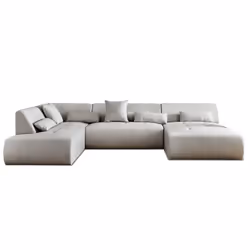 Best Mobilier Onyx Canapé d'angle 7 siège(s) Gris - Vue supplémentaire 6