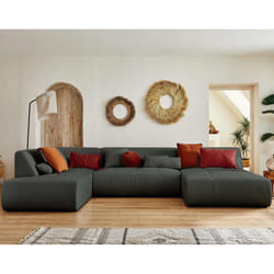 Best Mobilier Onyx Canapé d'angle 7 siège(s) Gris