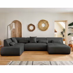 Best Mobilier Onyx Canapé d'angle 7 siège(s) Gris - Vue supplémentaire 5