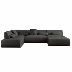 Best Mobilier Onyx Canapé d'angle 7 siège(s) Gris - Vue supplémentaire 6