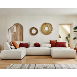 Best Mobilier Onyx Canapé d'angle 7 siège(s) Beige