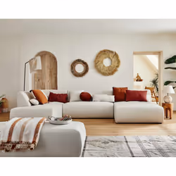 Best Mobilier Onyx Canapé d'angle 7 siège(s) Beige