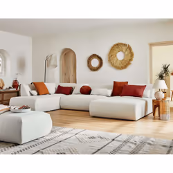 Best Mobilier Onyx Canapé d'angle 7 siège(s) Beige