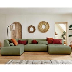 Best Mobilier Onyx Canapé d'angle 7 siège(s) Vert