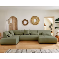 Best Mobilier Onyx Canapé d'angle 7 siège(s) Vert - Vue supplémentaire 5