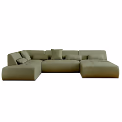 Best Mobilier Onyx Canapé d'angle 7 siège(s) Vert - Vue supplémentaire 6