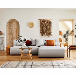 Best Mobilier Onyx, Gris, Tissu, Plastique, 2420 mm, 1670 mm, 770 mm