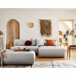 Best Mobilier Onyx Canapé d'angle 4 siège(s) Gris