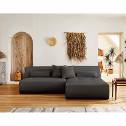 Best Mobilier Onyx Canapé d'angle 4 siège(s) Gris - Vue supplémentaire 4