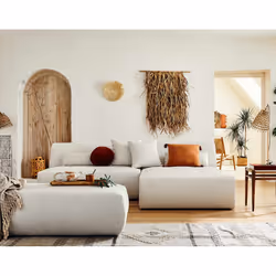 Best Mobilier Onyx Canapé d'angle 4 siège(s) Beige