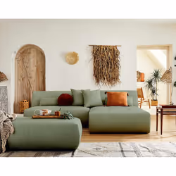 Best Mobilier Onyx Canapé d'angle 4 siège(s) Vert