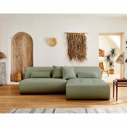 Best Mobilier Onyx Canapé d'angle 4 siège(s) Vert - Vue supplémentaire 4