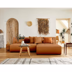 Best Mobilier Onyx, Couleur rouille, Tissu, Plastique, 2420 mm, 1670 mm, 770 mm