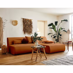 Best Mobilier Onyx Canapé d'angle 4 siège(s) Couleur rouille
