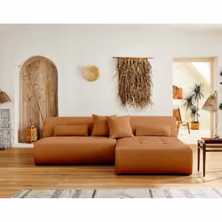 Best Mobilier Onyx Canapé d'angle 4 siège(s) Couleur rouille - Vue supplémentaire 4