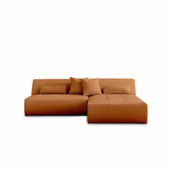 Best Mobilier Onyx Canapé d'angle 4 siège(s) Couleur rouille - Vue supplémentaire 8