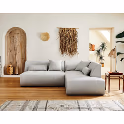Best Mobilier Onyx Canapé d'angle 5 siège(s) Gris