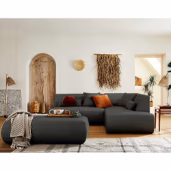Best Mobilier Onyx Canapé d'angle 5 siège(s) Gris
