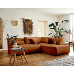 Best Mobilier Onyx Canapé d'angle 5 siège(s) Couleur rouille