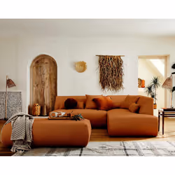 Best Mobilier Onyx Canapé d'angle 5 siège(s) Couleur rouille